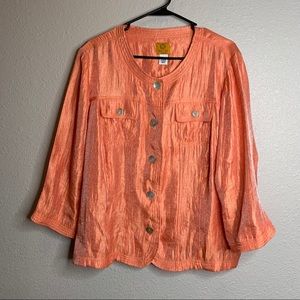 metallic orange jacket 16W